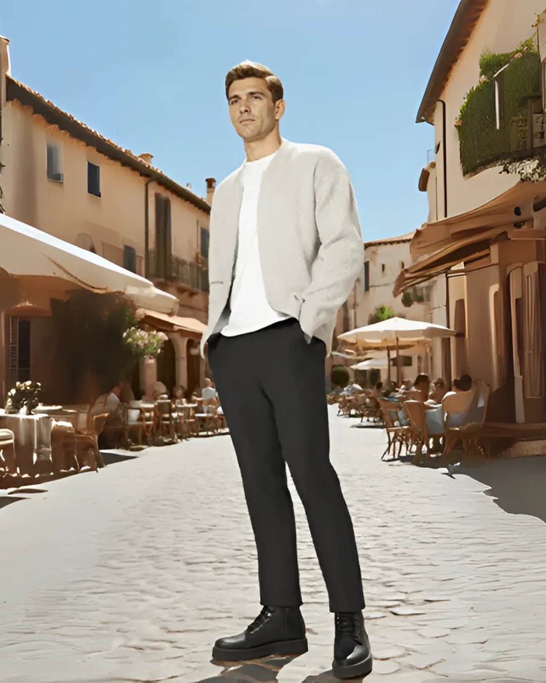 Men's formal stretch trousers