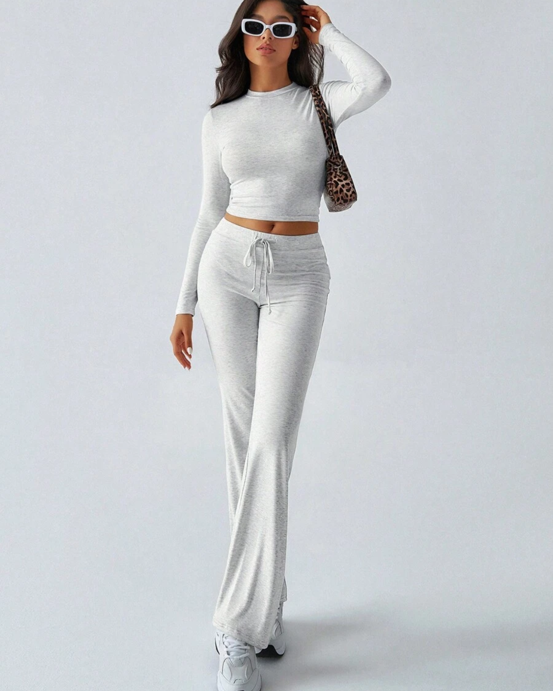 Women's Slim Fit Long Sleeve Shirt and Pants Set