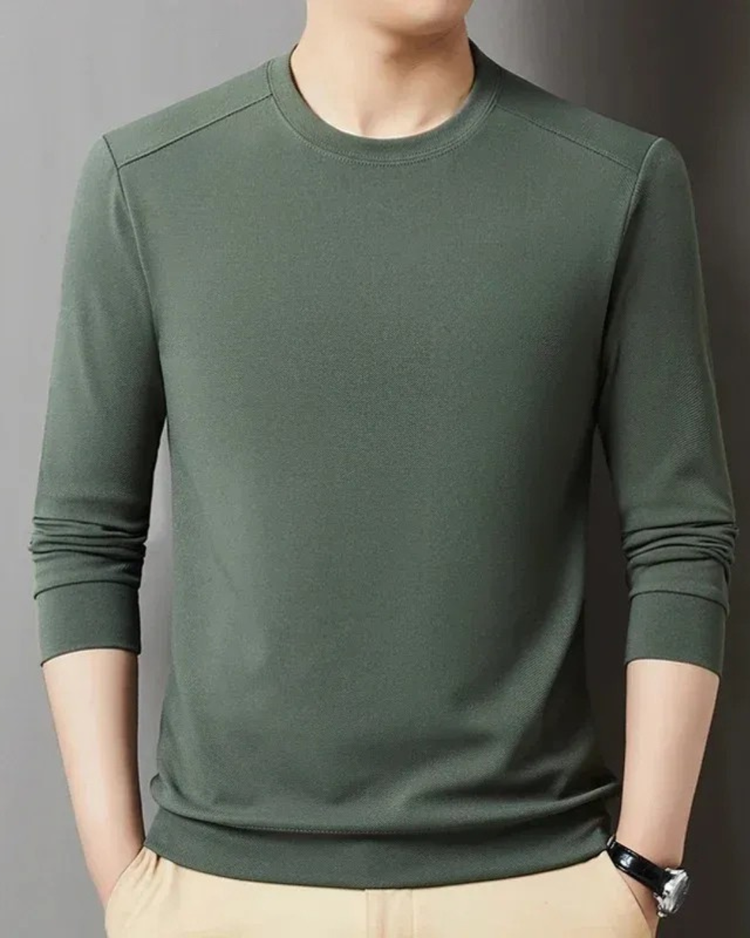 Men's Elegant Long-Sleeved Stretch Jersey