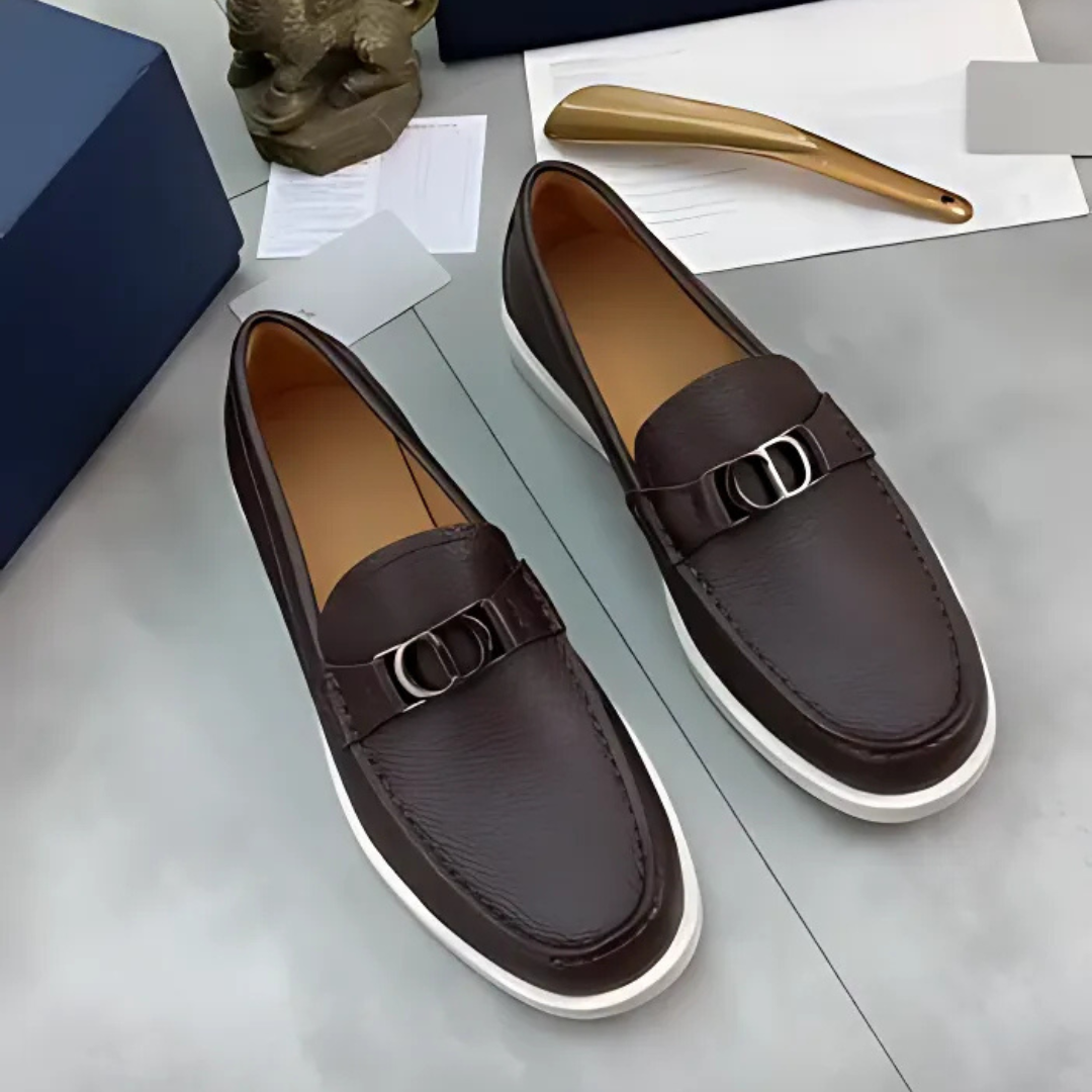 Leather Loafers with Ergonomic Soles for Men