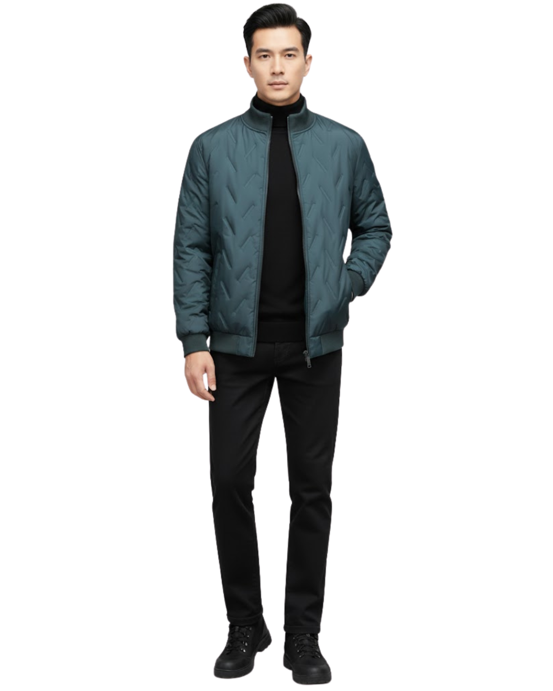 Men's Quilted Bomber Jacket