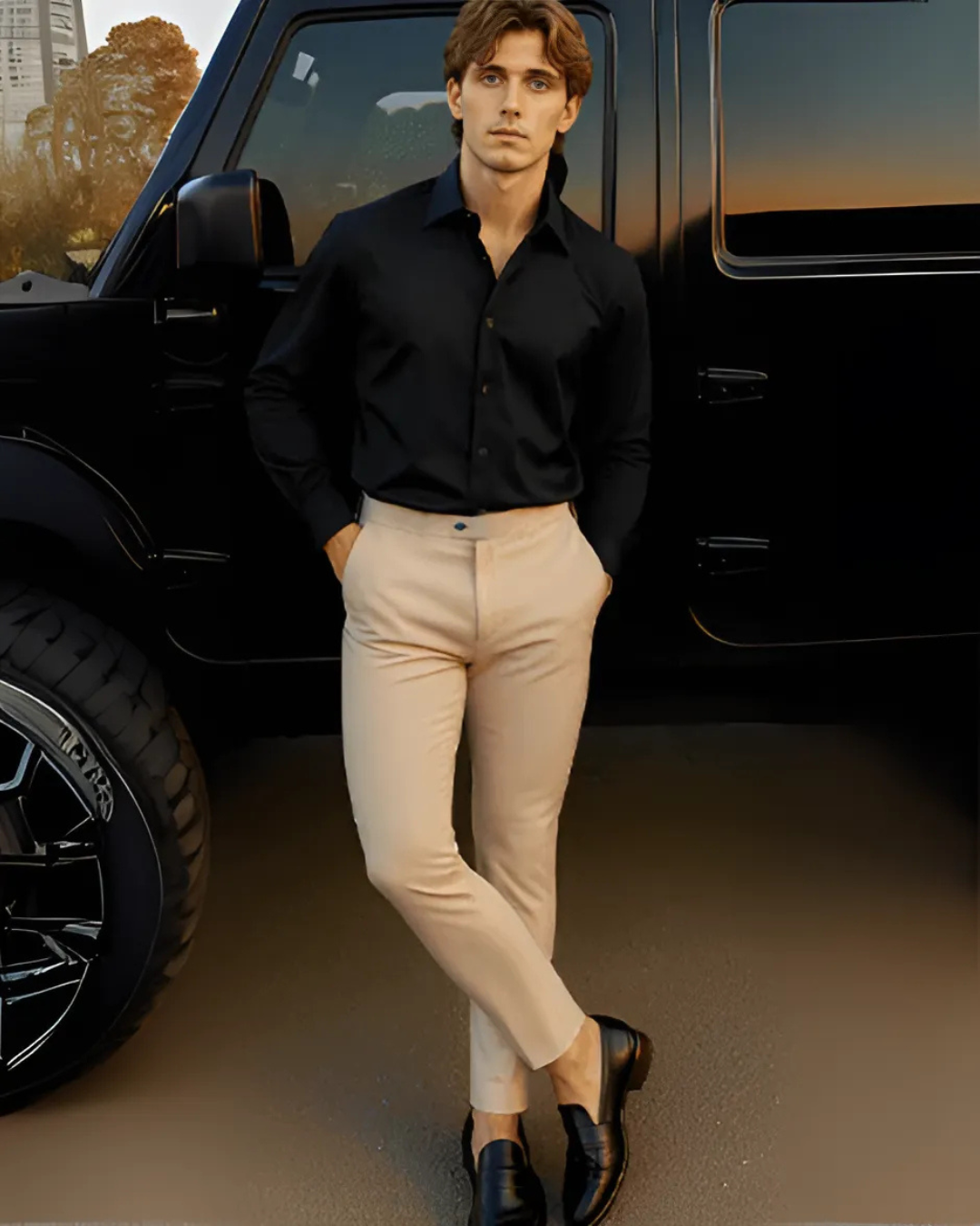 Men's formal stretch trousers