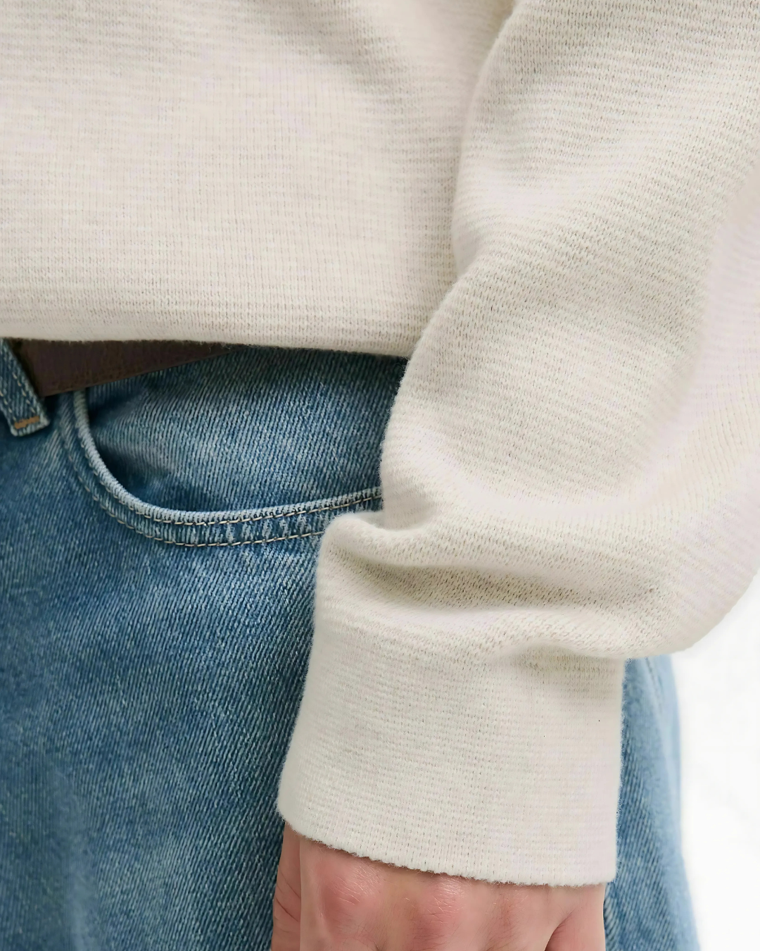 Men's Zip-Up Polo Neck Sweater