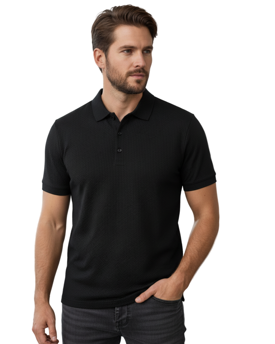 High-Quality Textured Polo Shirt for Men