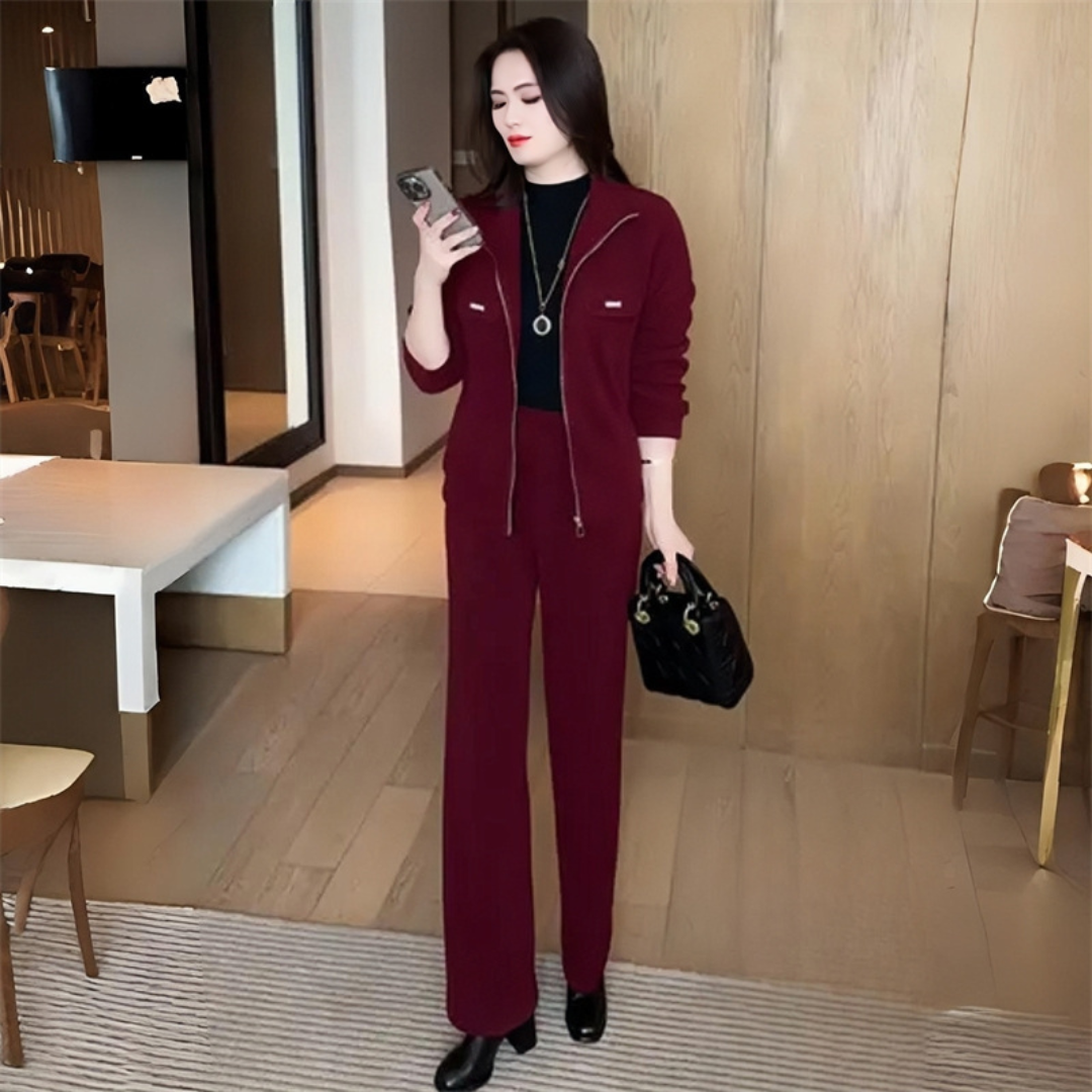 Women's 2-Piece Coat Jacket and Pants Set