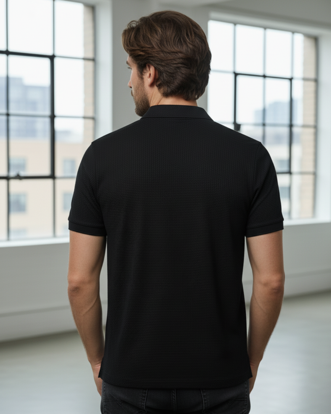 High-Quality Textured Polo Shirt for Men