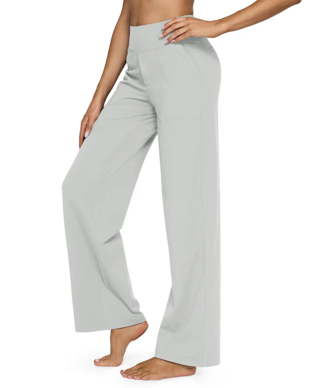 Women's High Waist Loose Fit Stretch Pants
