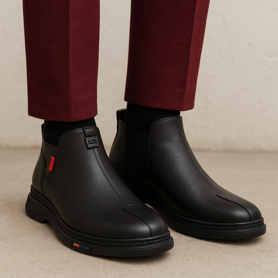 Stylish Leather Shoes with Orthopaedic Support for Men