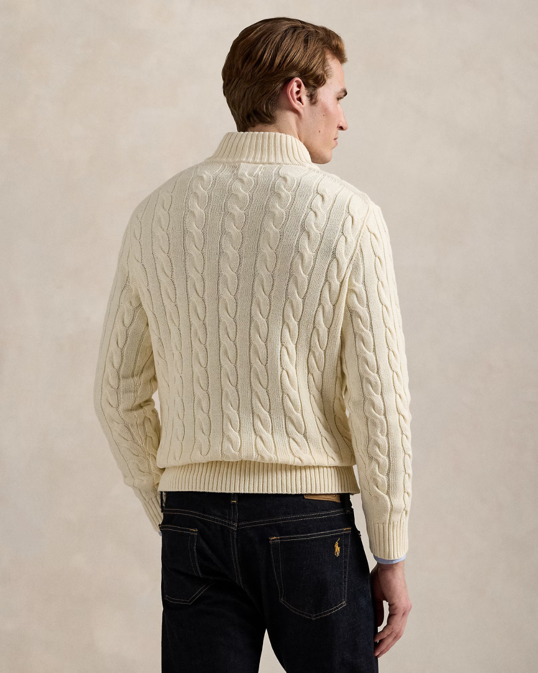Men's Cotton Knit Sweater with Zip