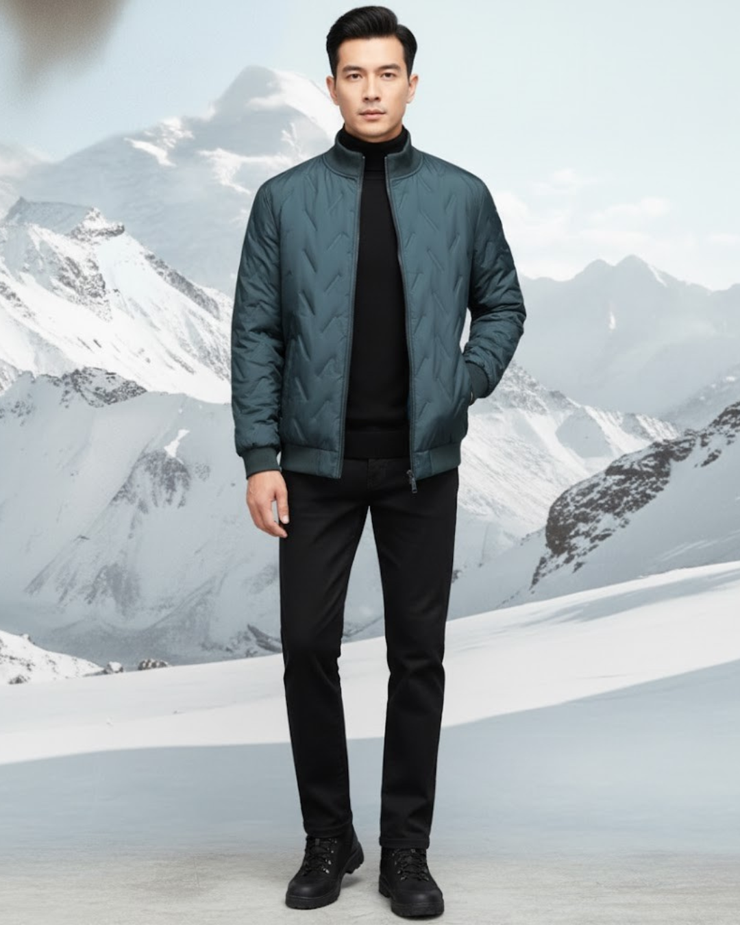 Men's Quilted Bomber Jacket