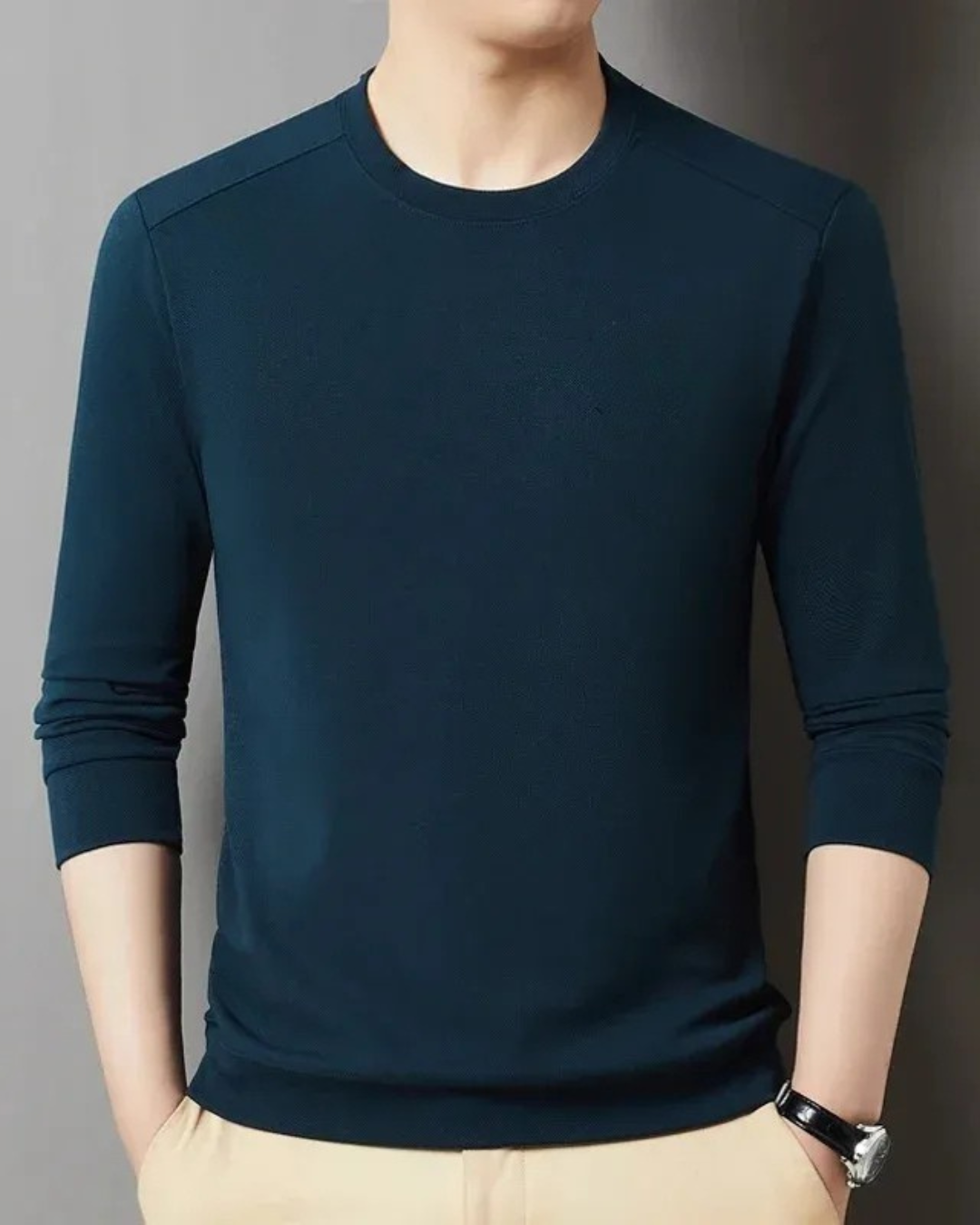 Men's Elegant Long-Sleeved Stretch Jersey