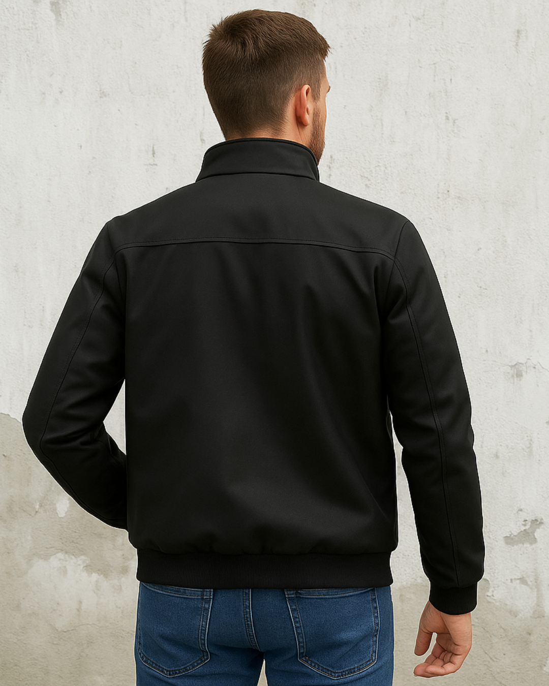 Wrinkle-resistant jacket with soft inner lining for men