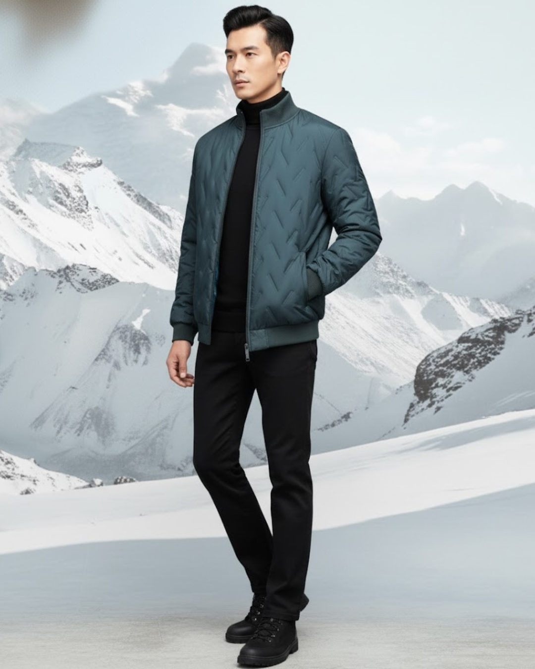 Men's Quilted Bomber Jacket