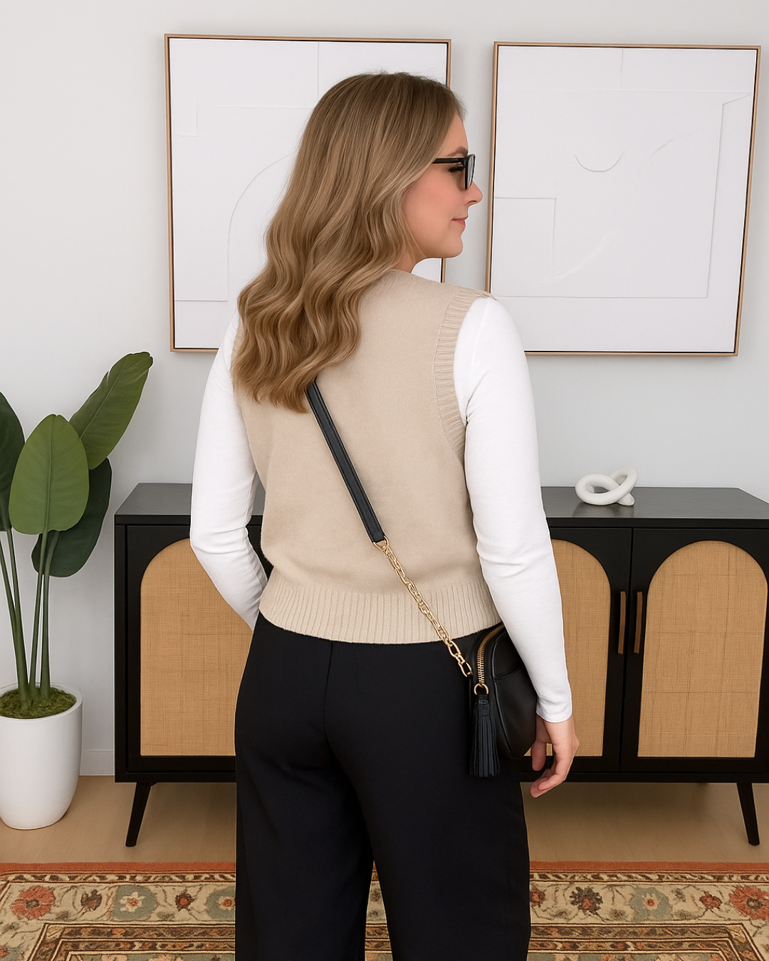 Women's Loose and Sophisticated Knit Sweater