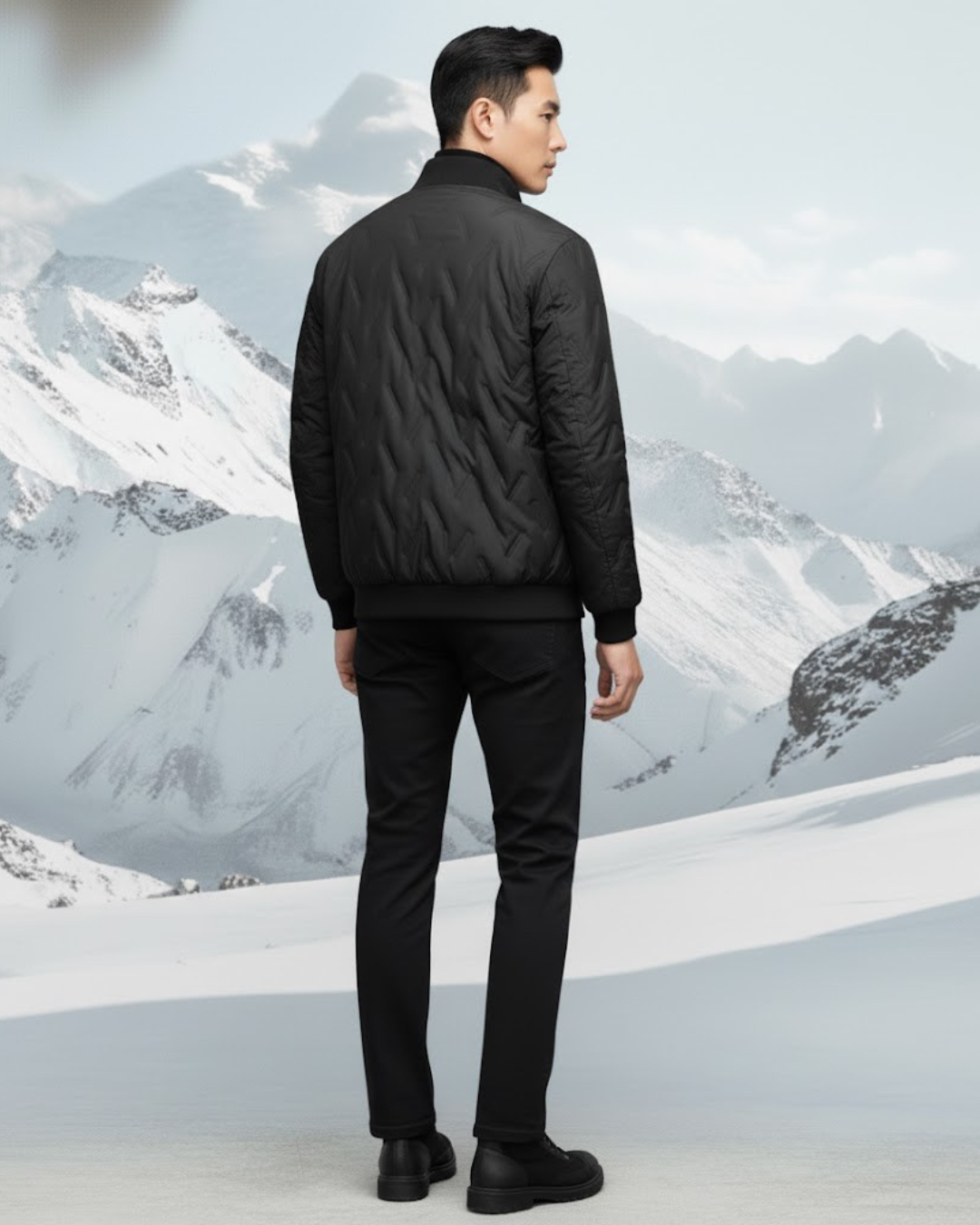 Men's Quilted Bomber Jacket