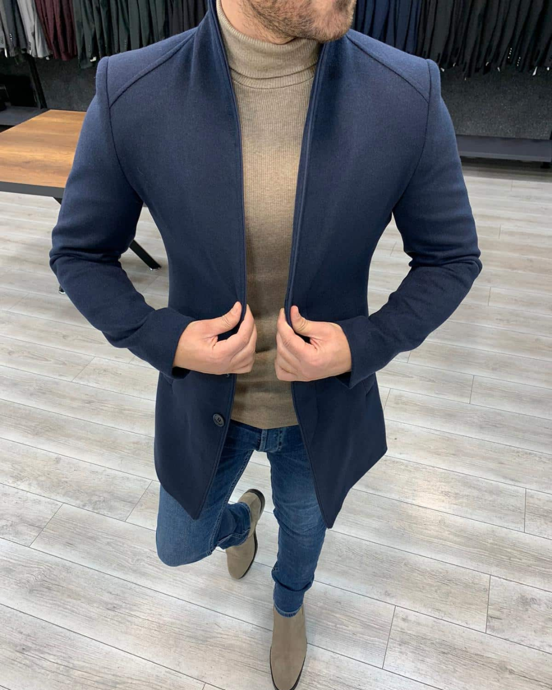 Jacket with a modern design and elegant finish for men