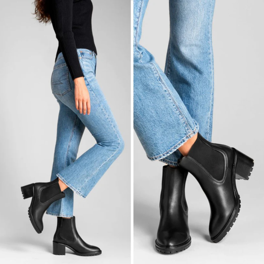 Women's Leather Boots with Heels