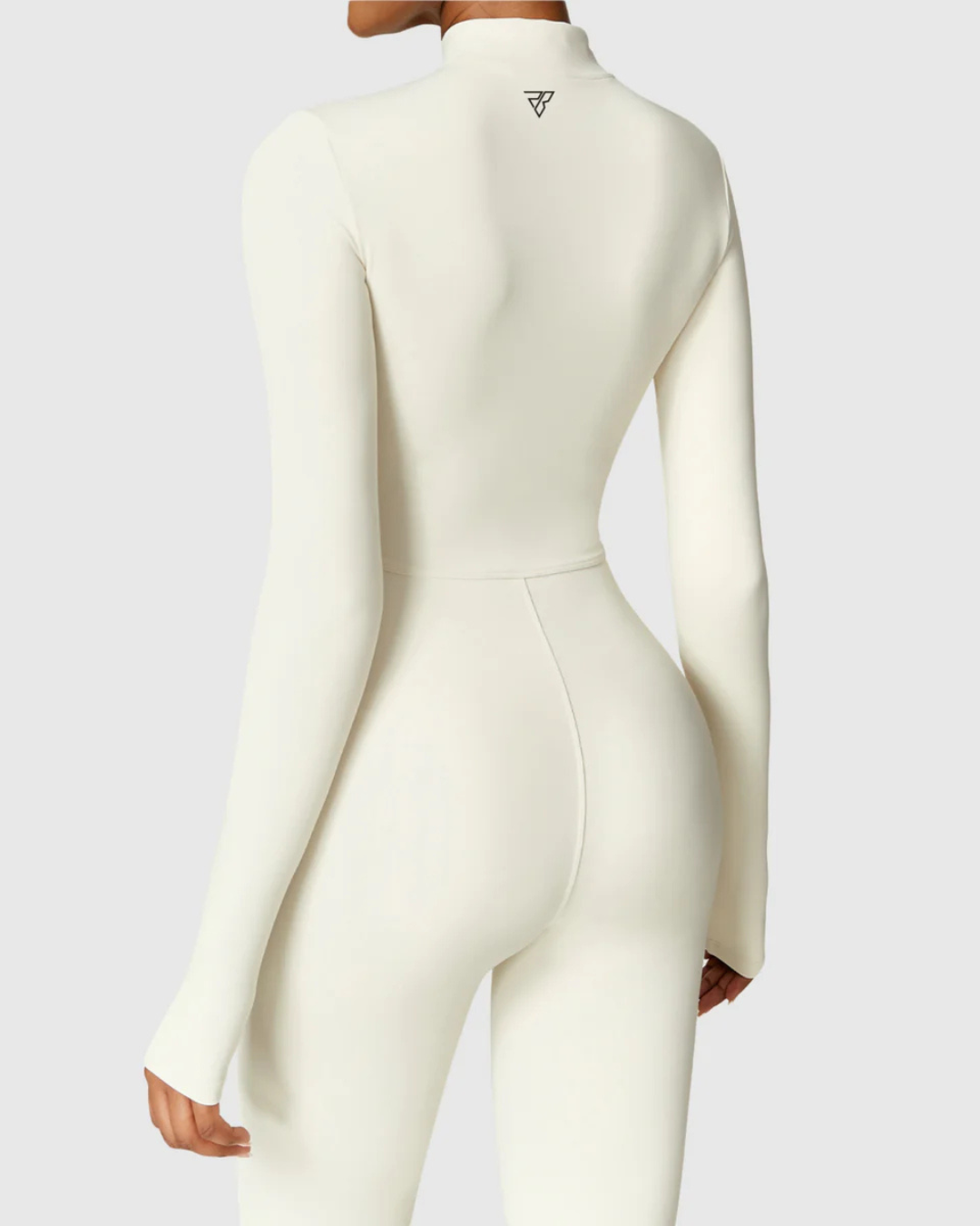 Women's Long-Sleeved Sports Jumpsuit with Zipper