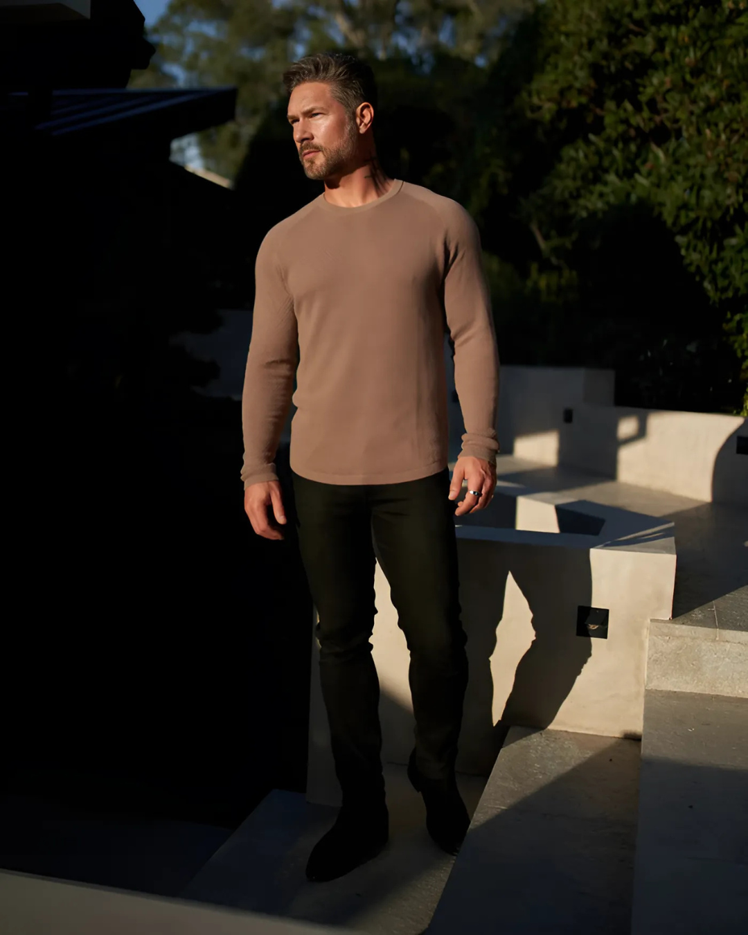 Elegant Long-Sleeved Sweater for Men