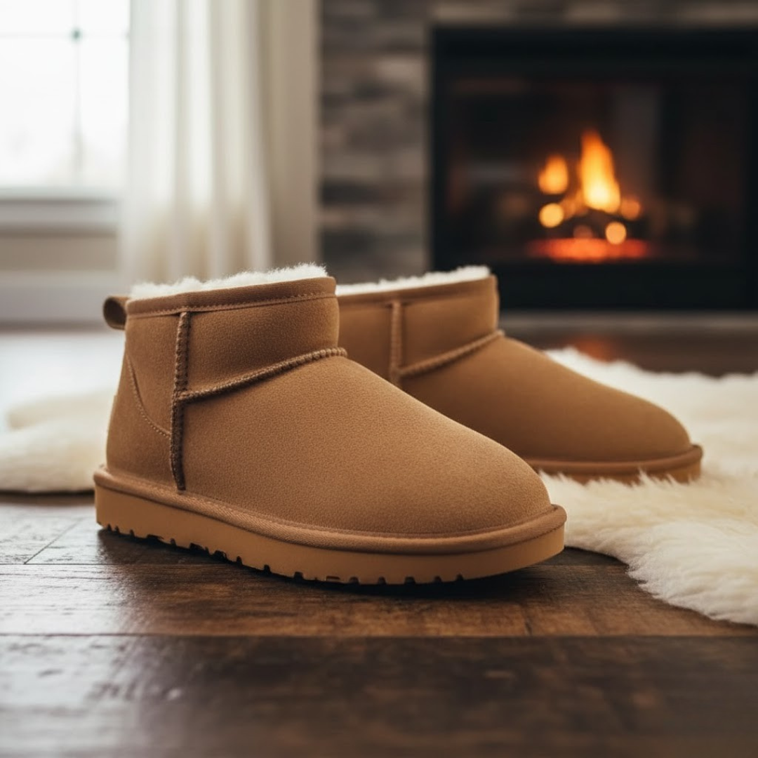 Sheepskin Ankle Boots with Soft Lining