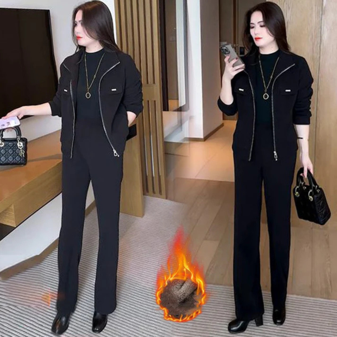 Women's 2-Piece Coat Jacket and Pants Set