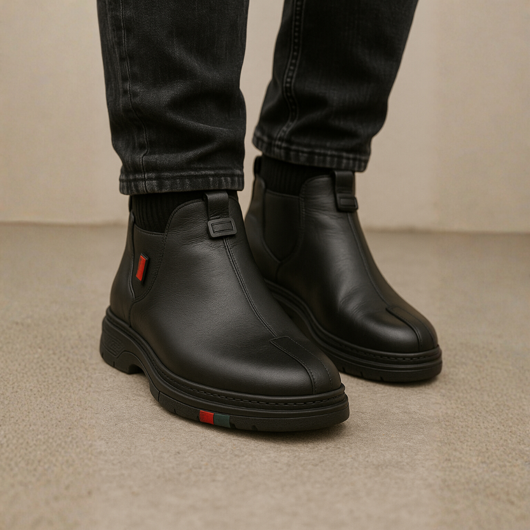 Stylish Leather Shoes with Orthopaedic Support for Men