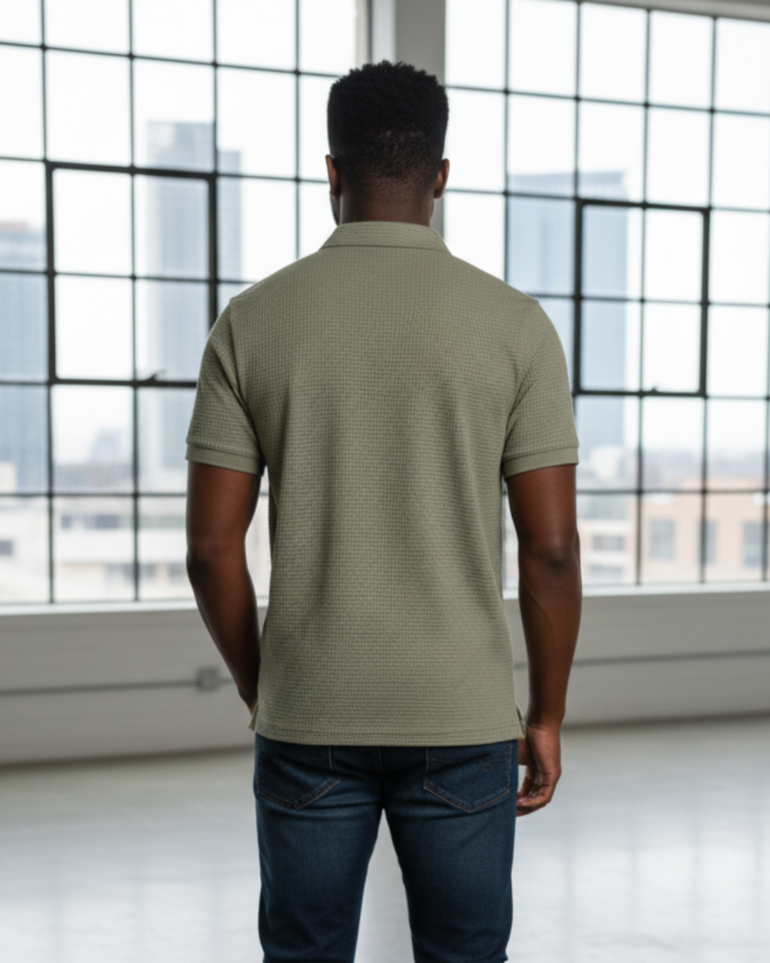 High-Quality Textured Polo Shirt for Men