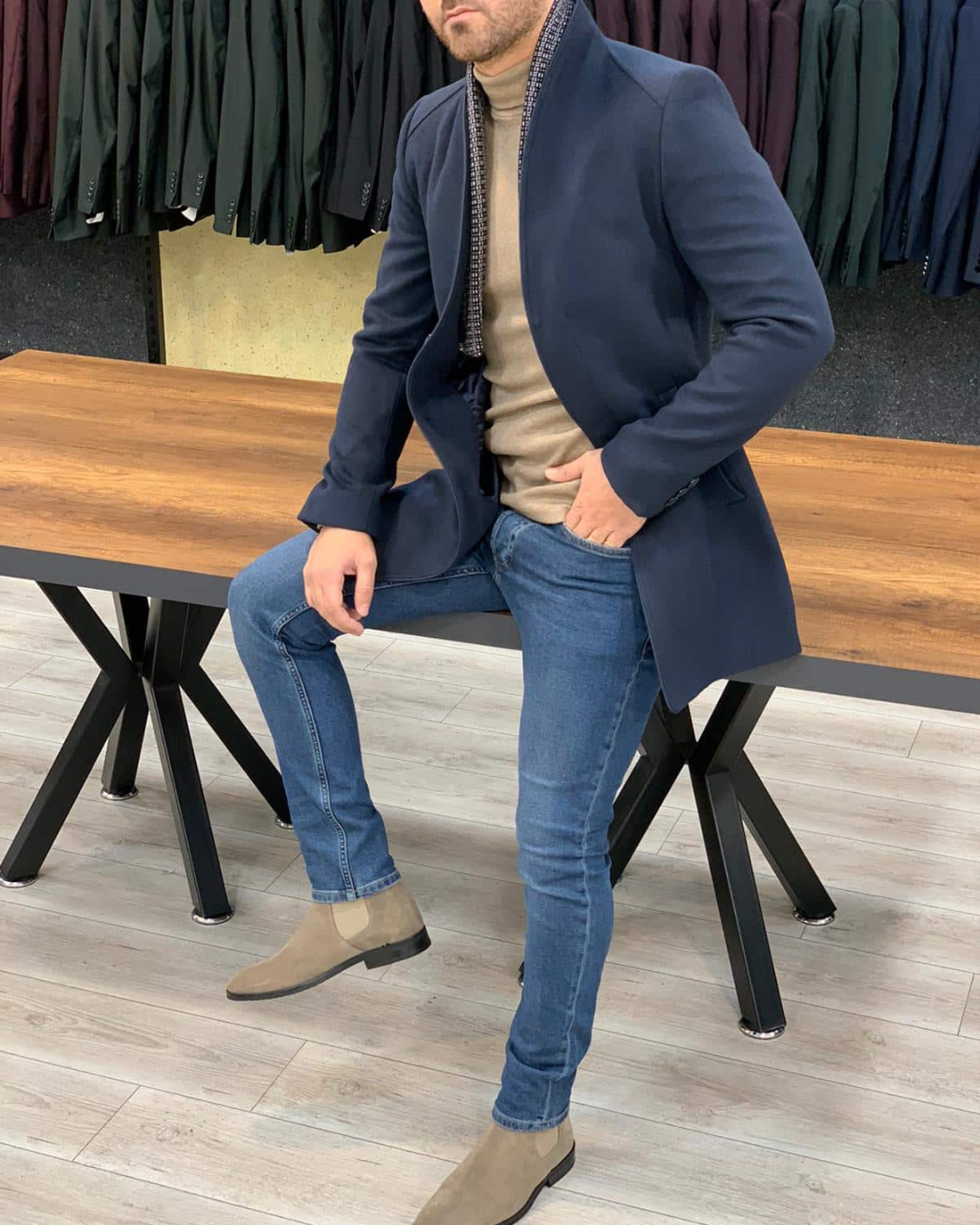 Jacket with a modern design and elegant finish for men