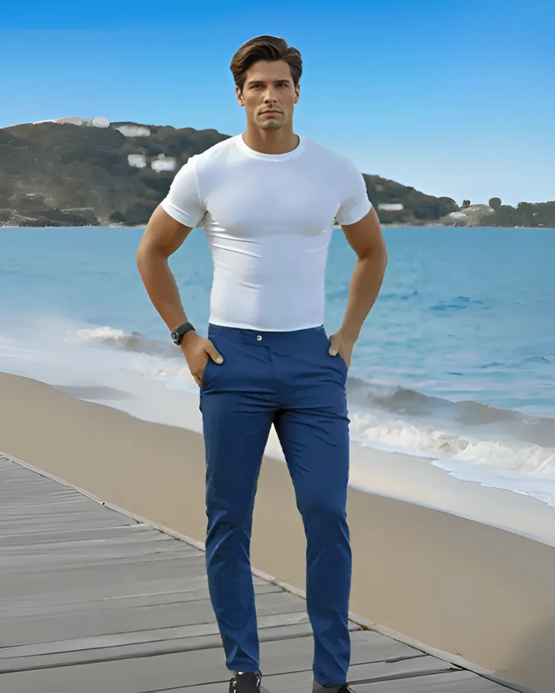 Men's formal stretch trousers