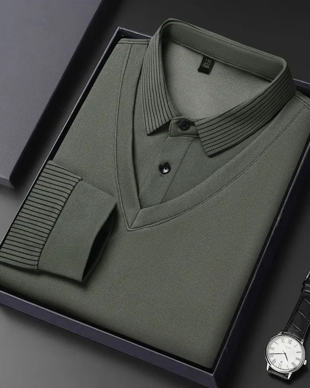 Men's Striped Fake Collar Two-Piece Shirt