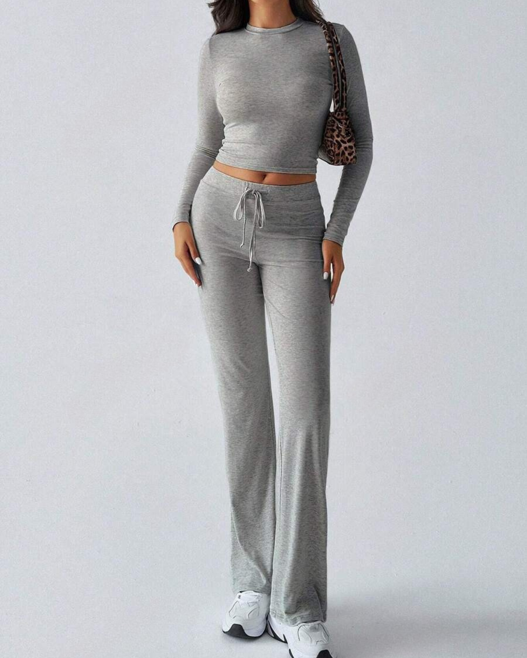 Women's Slim Fit Long Sleeve Shirt and Pants Set