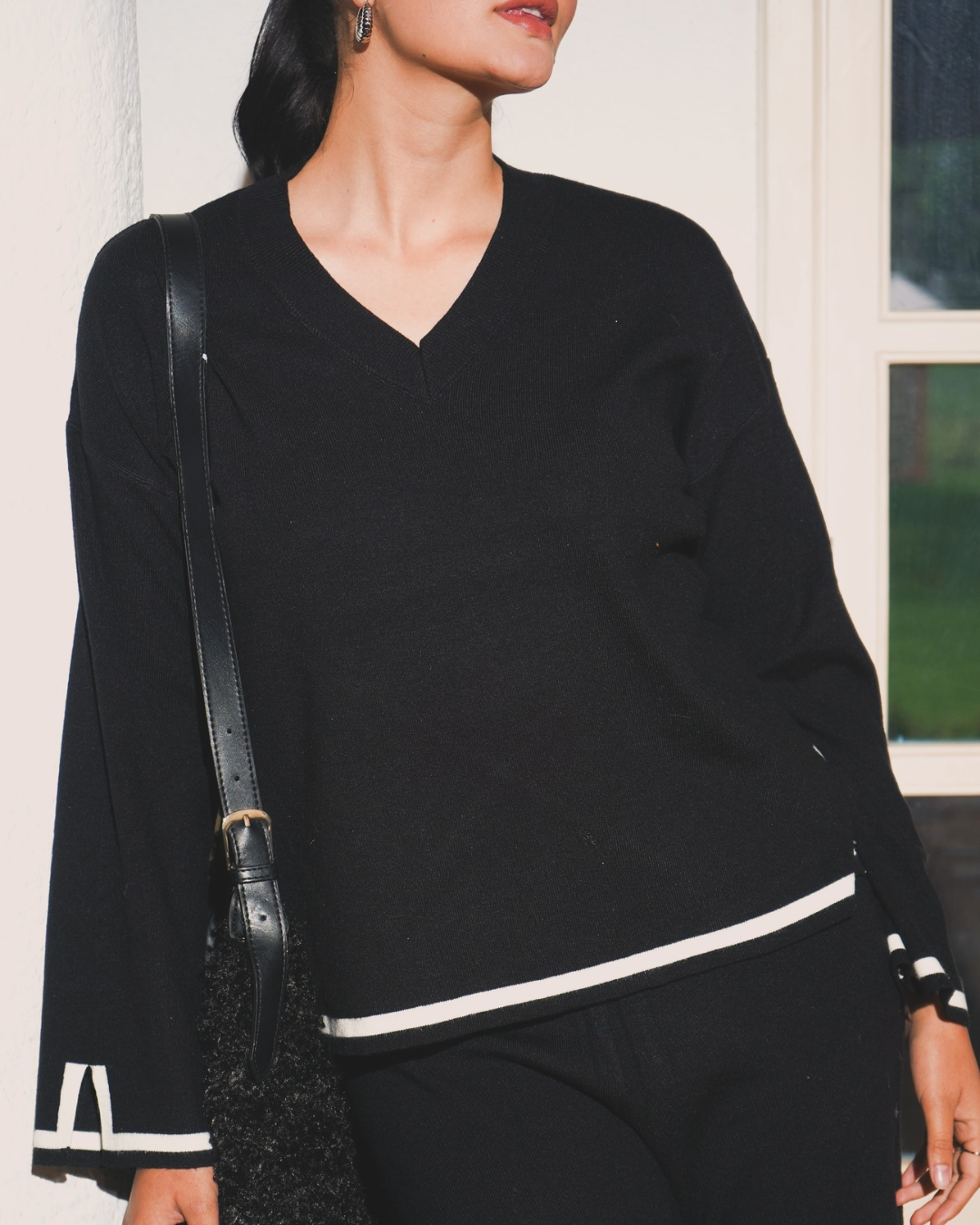 Women's Soft Knit V-Neck Pant Set