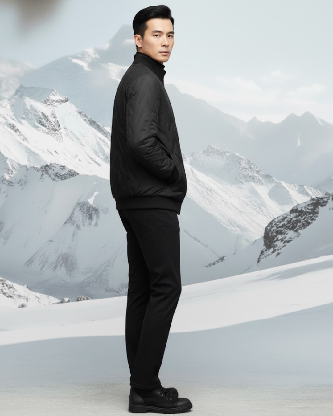 Men's Quilted Bomber Jacket