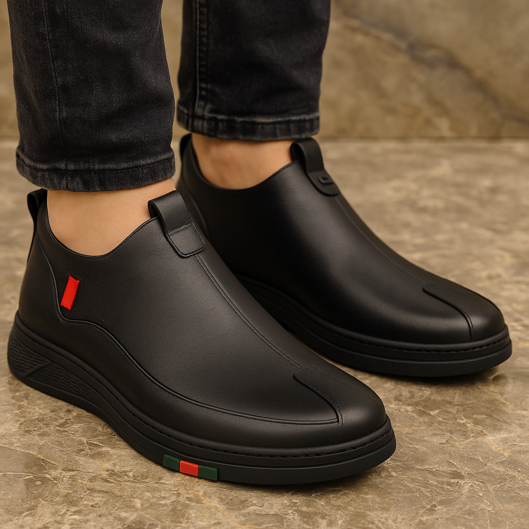 Stylish Leather Shoes with Orthopaedic Support for Men