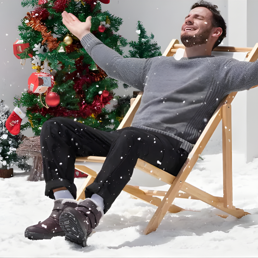 Wide-Fitting High-Top Winter Boots for Men