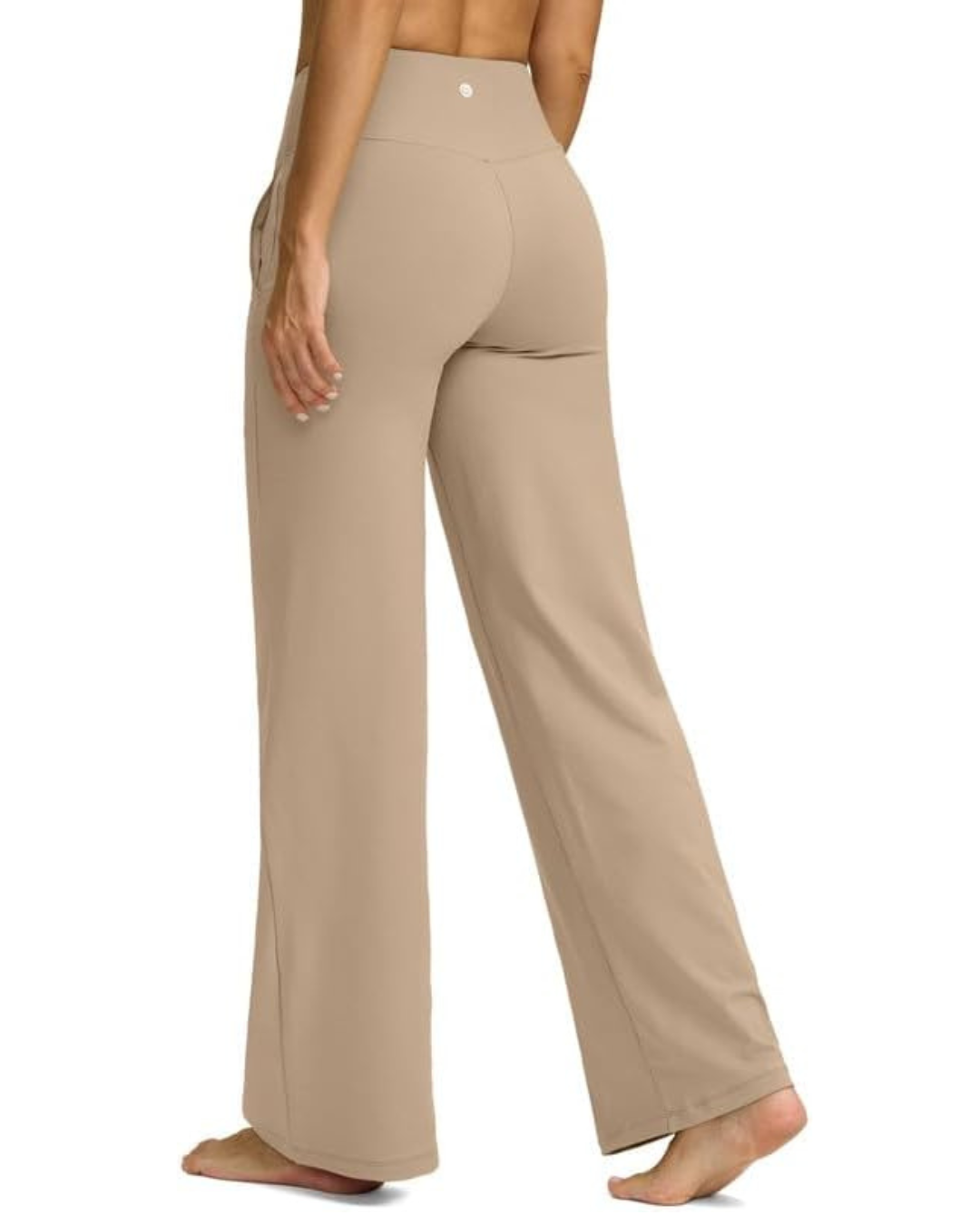 Elegant straight-cut high-waisted pants with stretch fabric