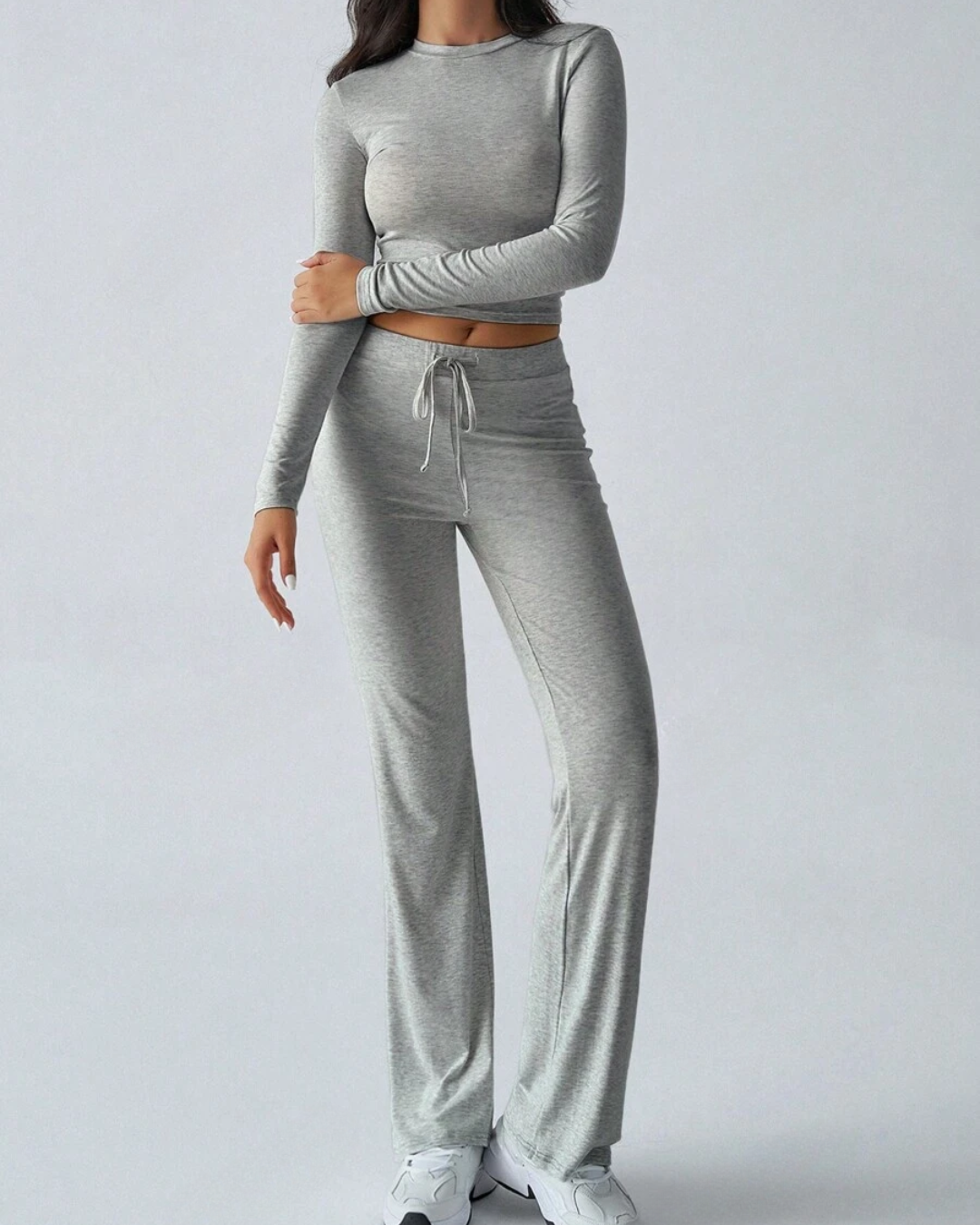Women's Slim Fit Long Sleeve Shirt and Pants Set
