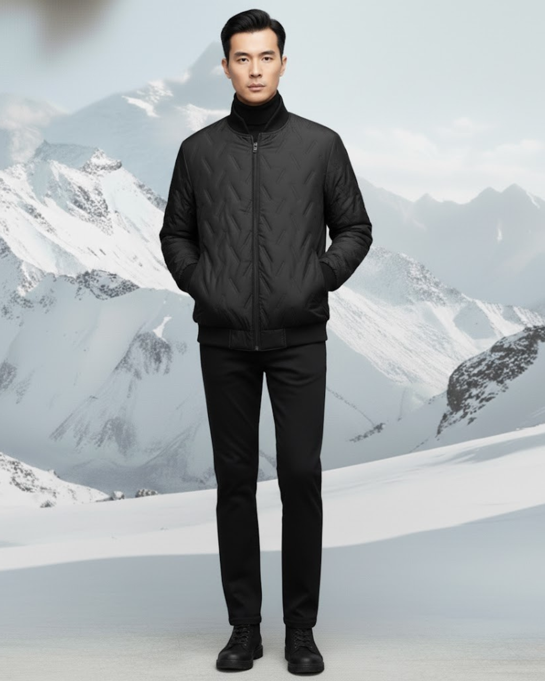 Men's Quilted Bomber Jacket