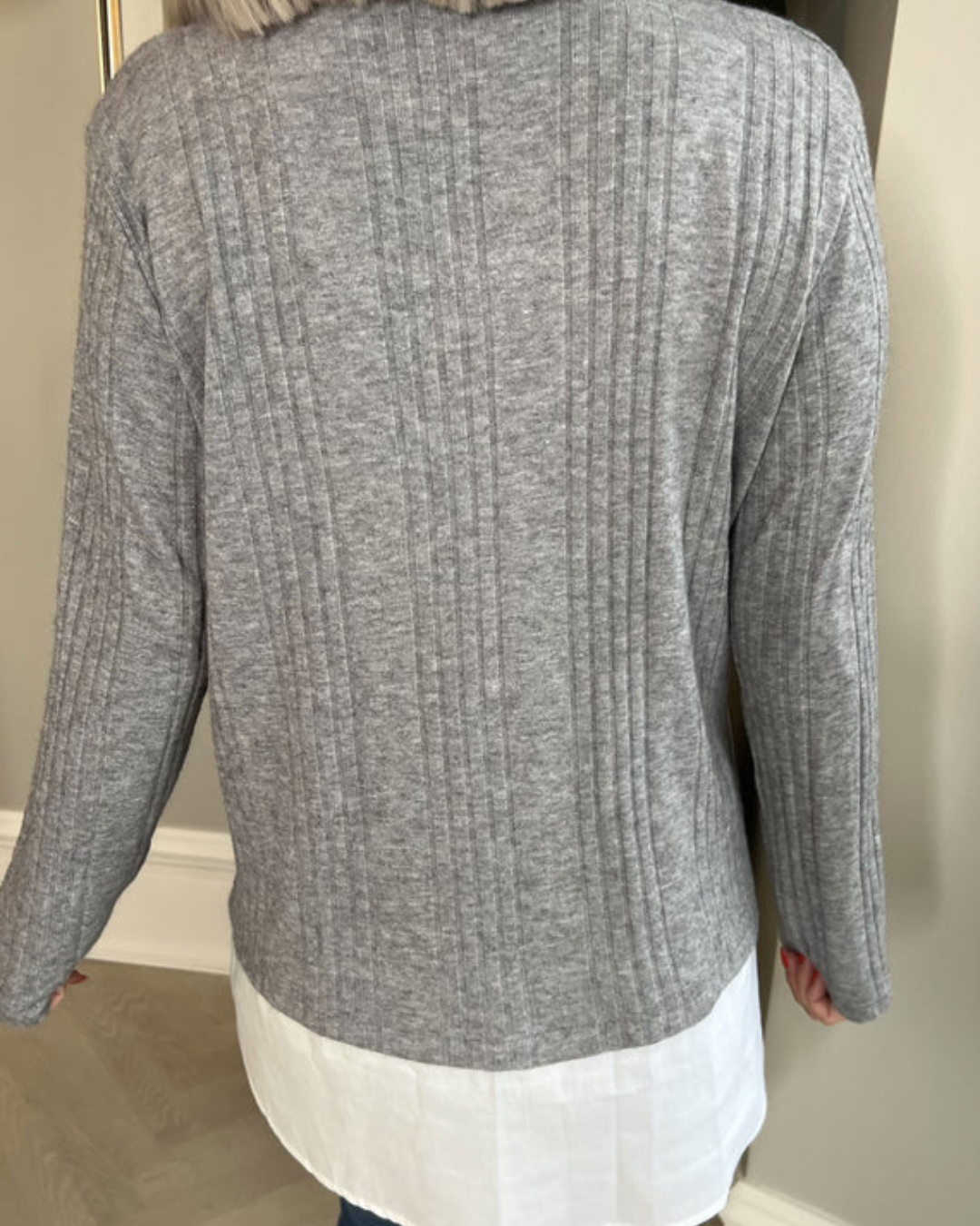 Casual Patched Long Sleeve Lapel Two Piece Blouse