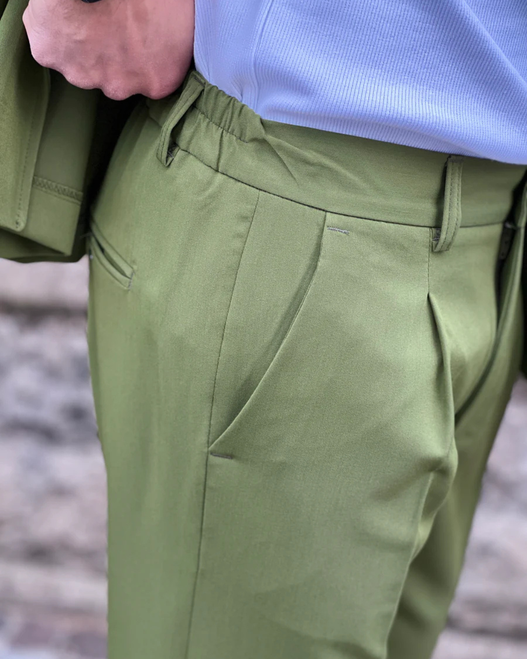 Men's Casual Neutral-Tone Jacket and Pants Set