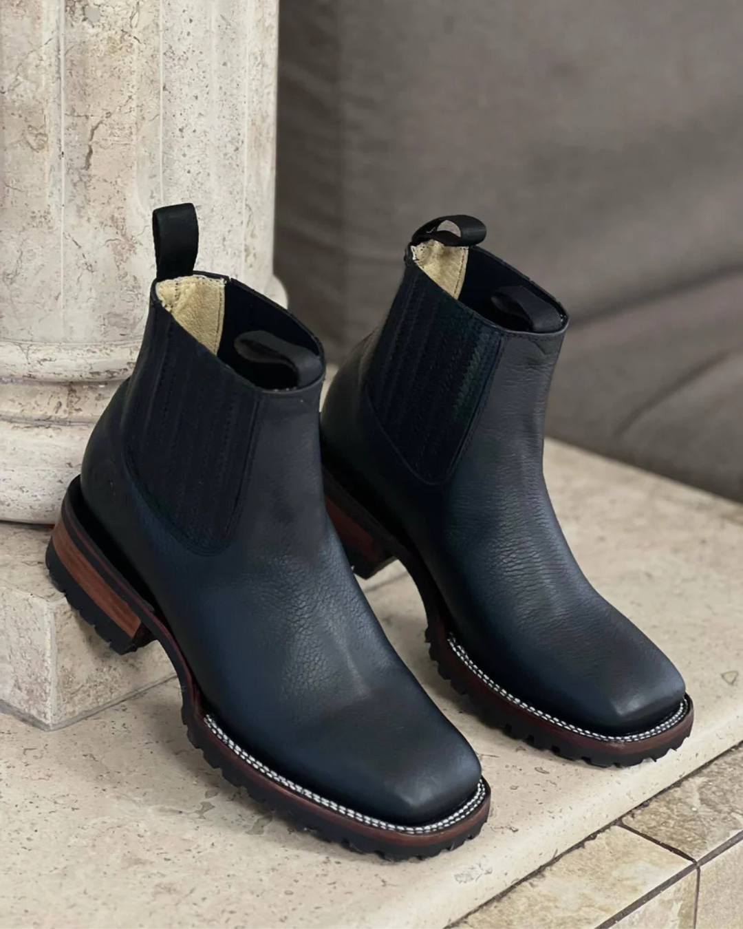 Premium Leather Ankle Boots for Men