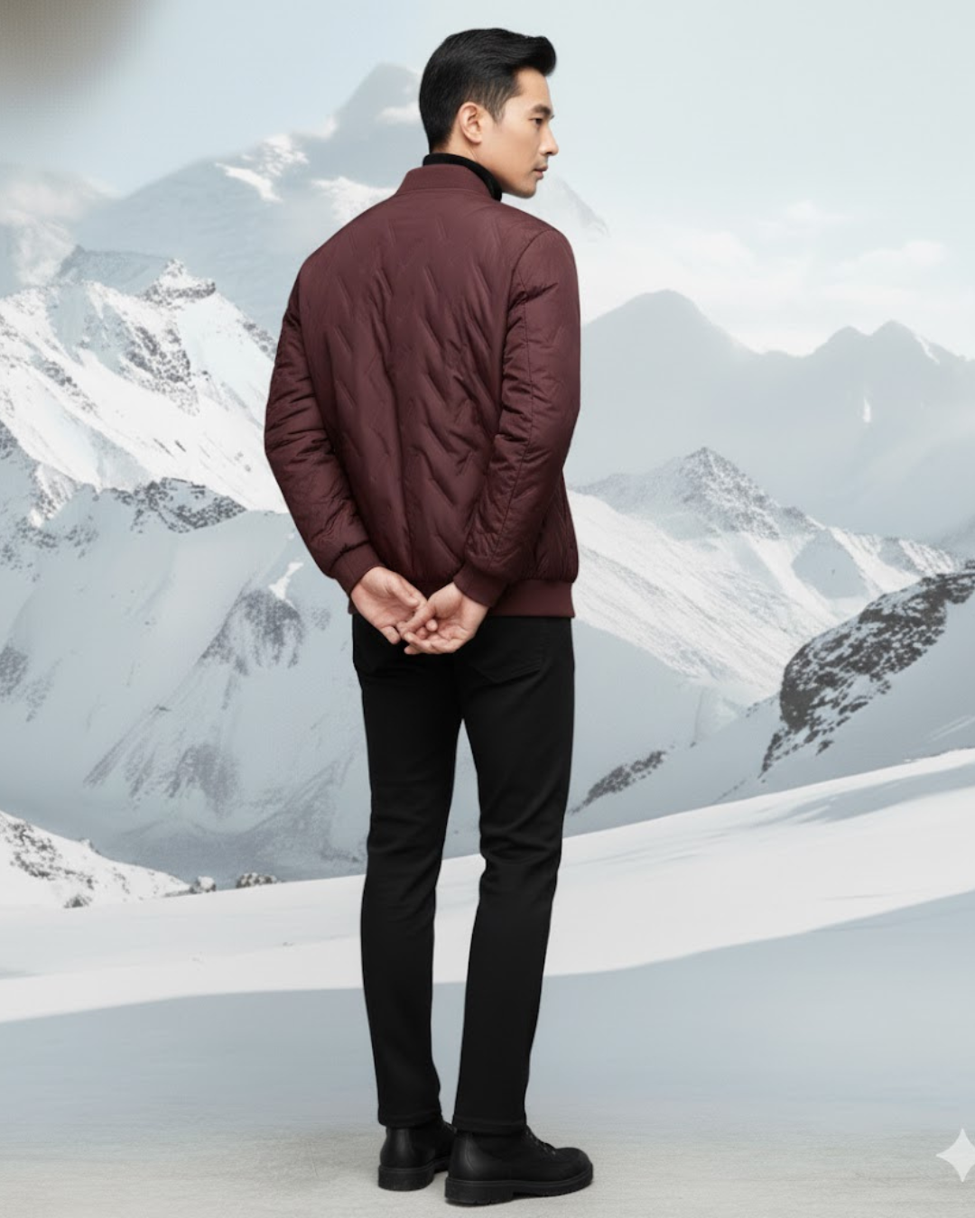 Men's Quilted Bomber Jacket