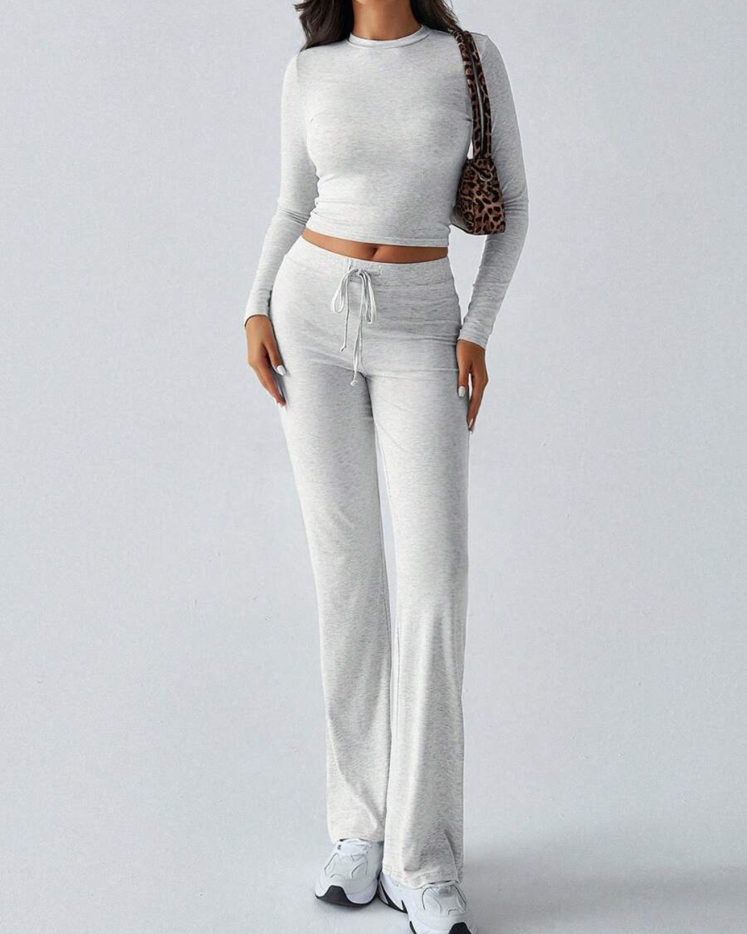 Women's Slim Fit Long Sleeve Shirt and Pants Set