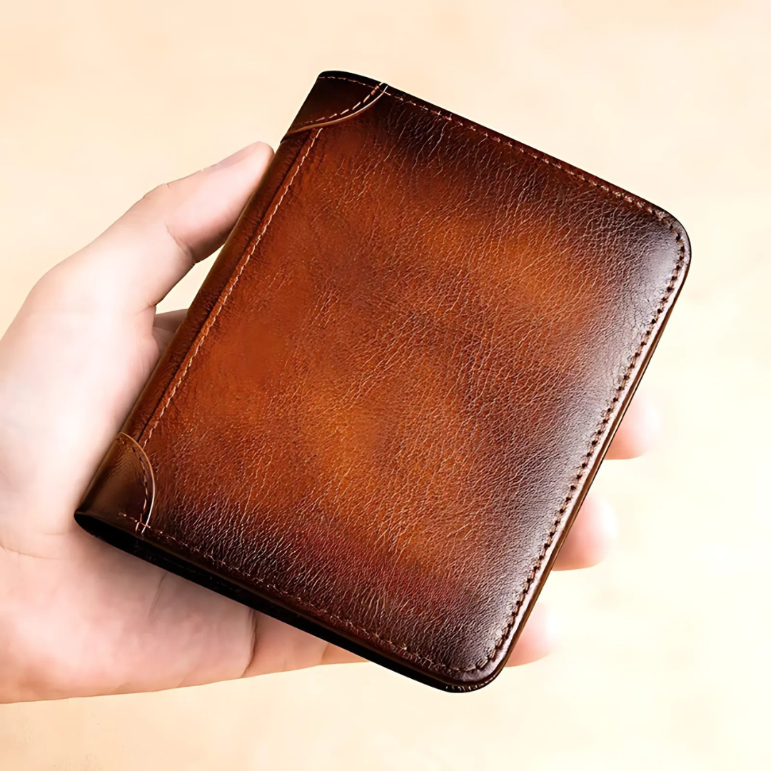 Genuine waterproof leather wallet with multifunctional RFID blocking