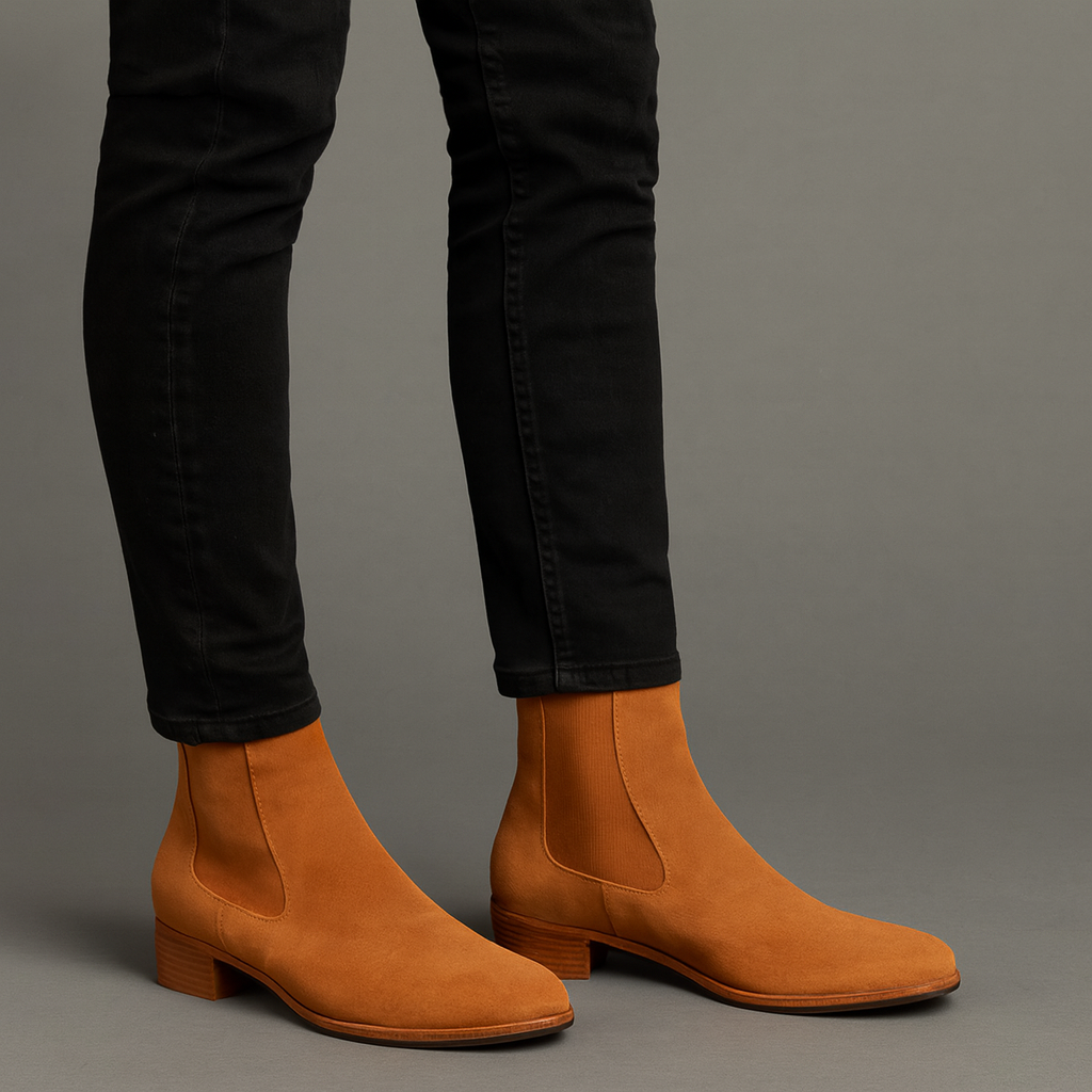 Men's canvas boots with sturdy soles